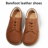 Spazio - Unisex Barefoot Genuine Leather wide toe box Sneakers - Ashour Shoes