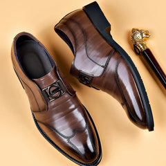 Maestro - Men's Polished Patent Leather Buckle Slip-On Dress Shoes - Ashour Shoes