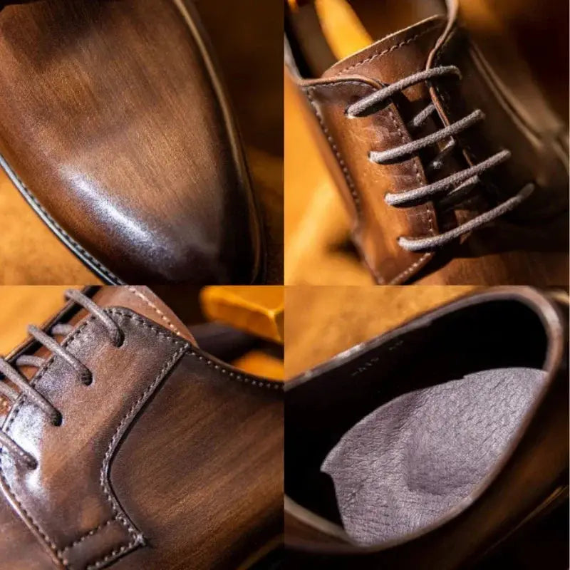 Eco - Men's vegan leather oxford dress shoes - Ashour Shoes