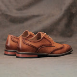 Maestro - Men's Classic Wingtip Brogue Dress Shoes - Ashour Shoes