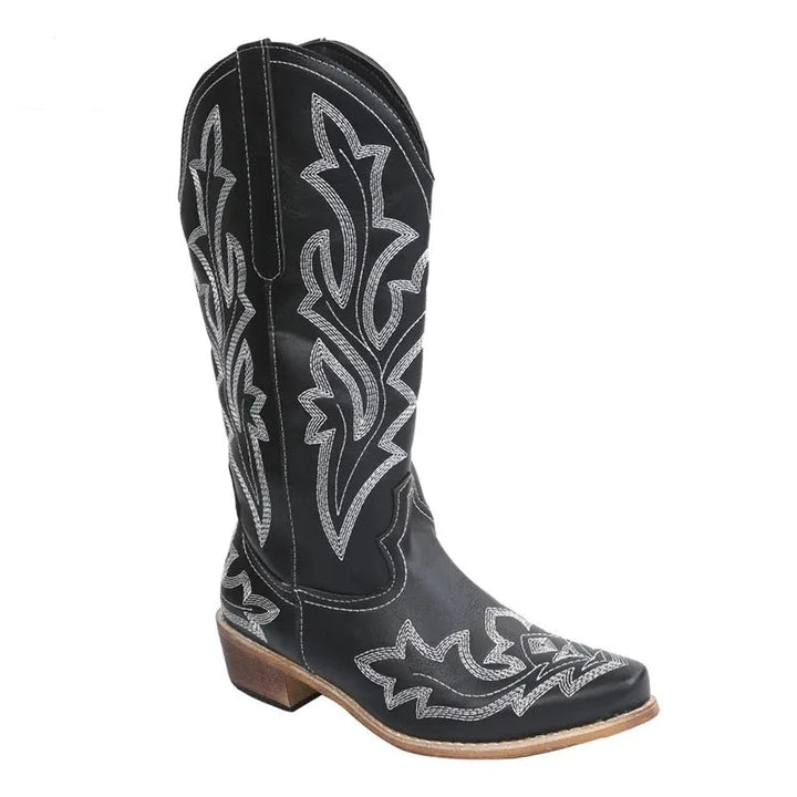 GDO - Vegan leather cowboy boots for women - Ashour Shoes