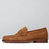 Camoscio - Men's Classic Suede Penny Loafers - Ashour Shoes