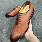 Ardito - Men's Elegant Leather Oxford Dress Shoes (Whole Cut) - Ashour Shoes