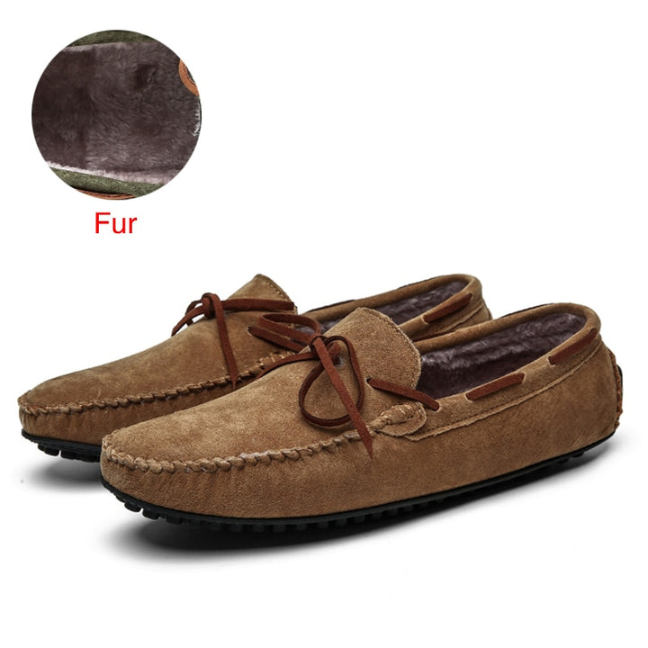 DEKABR2 - Suede Leather Boat Shoes/Loafers For Men - Summer Moccasins - Ashour Shoes