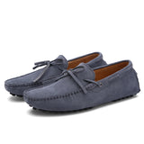 Sereno - Men's Casual Navy Suede Driving Loafers - Ashour Shoes