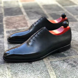Rosso Nuov - Red bottoms sole Leather Oxford dress shoes for men. - Ashour Shoes