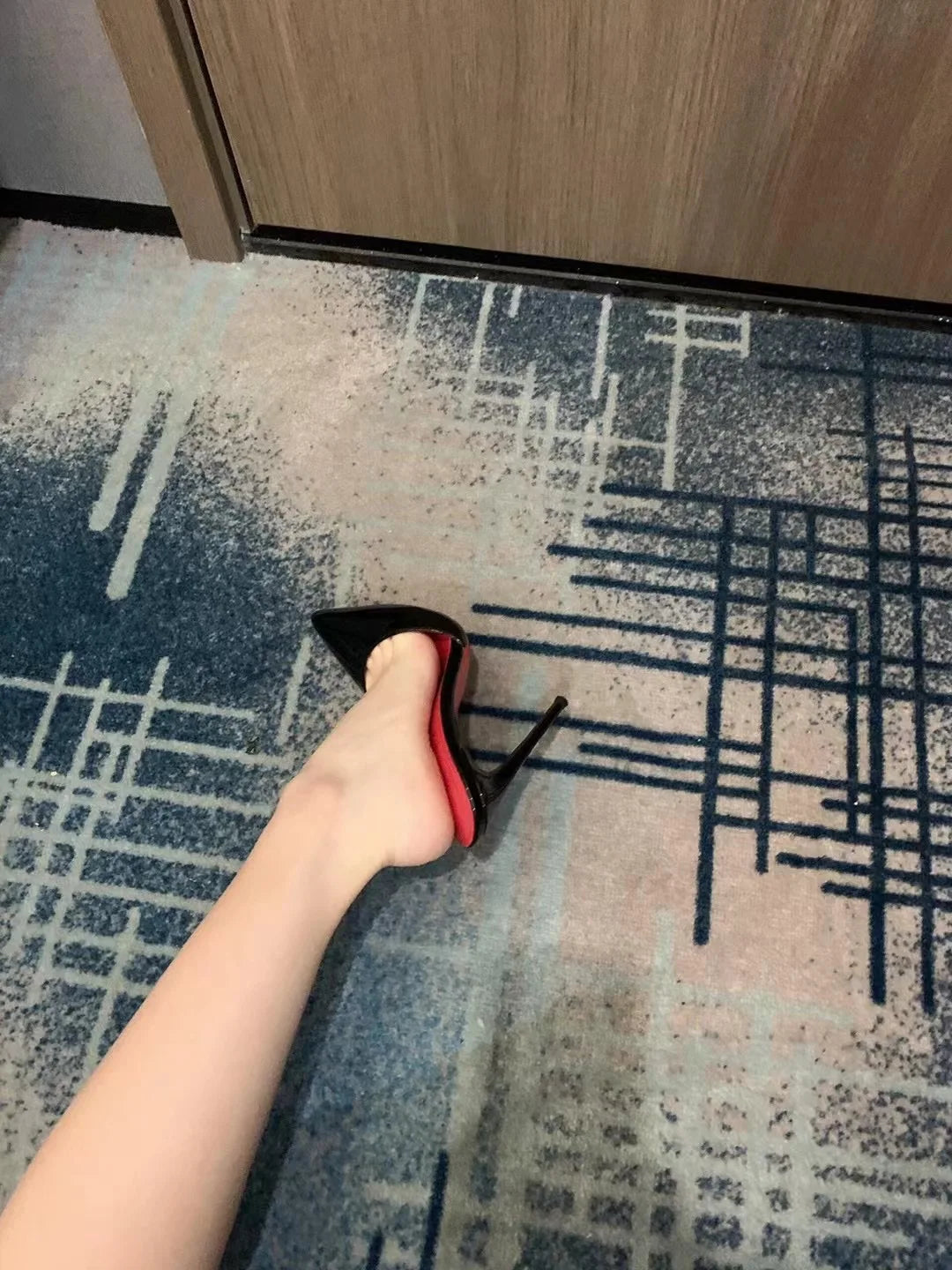 POX3 -   Red Bottom High Heels in Patent Leather Pointed Toe Stiletto Pumps for Women