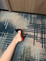 POX3 - Red Bottom High Heels in Patent Leather Pointed Toe Stiletto Pumps for Women - Ashour Shoes