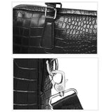 Recondia - Men's Crocodile print Leather shoulder bag – Elegant 14-Inch Laptop cross body Bag - Ashour Shoes