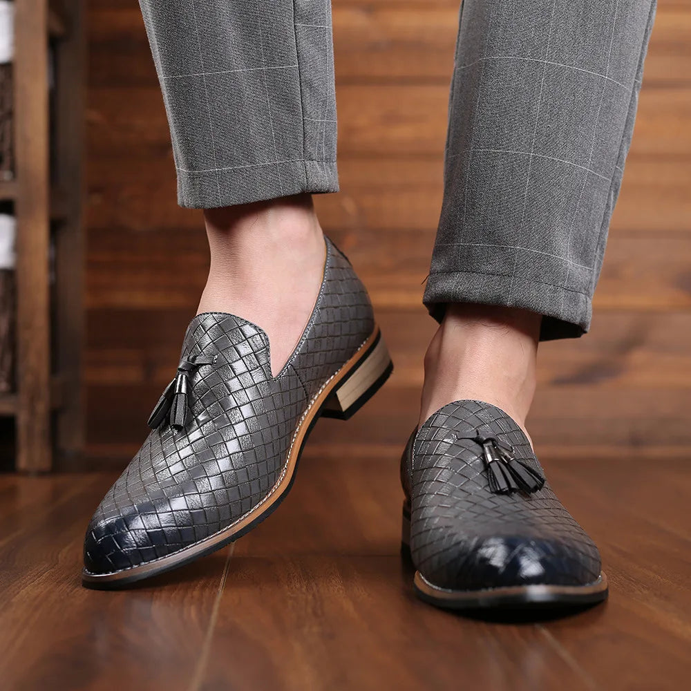 Vinpat -  Vintage patterned vegan leather Loafers for Men