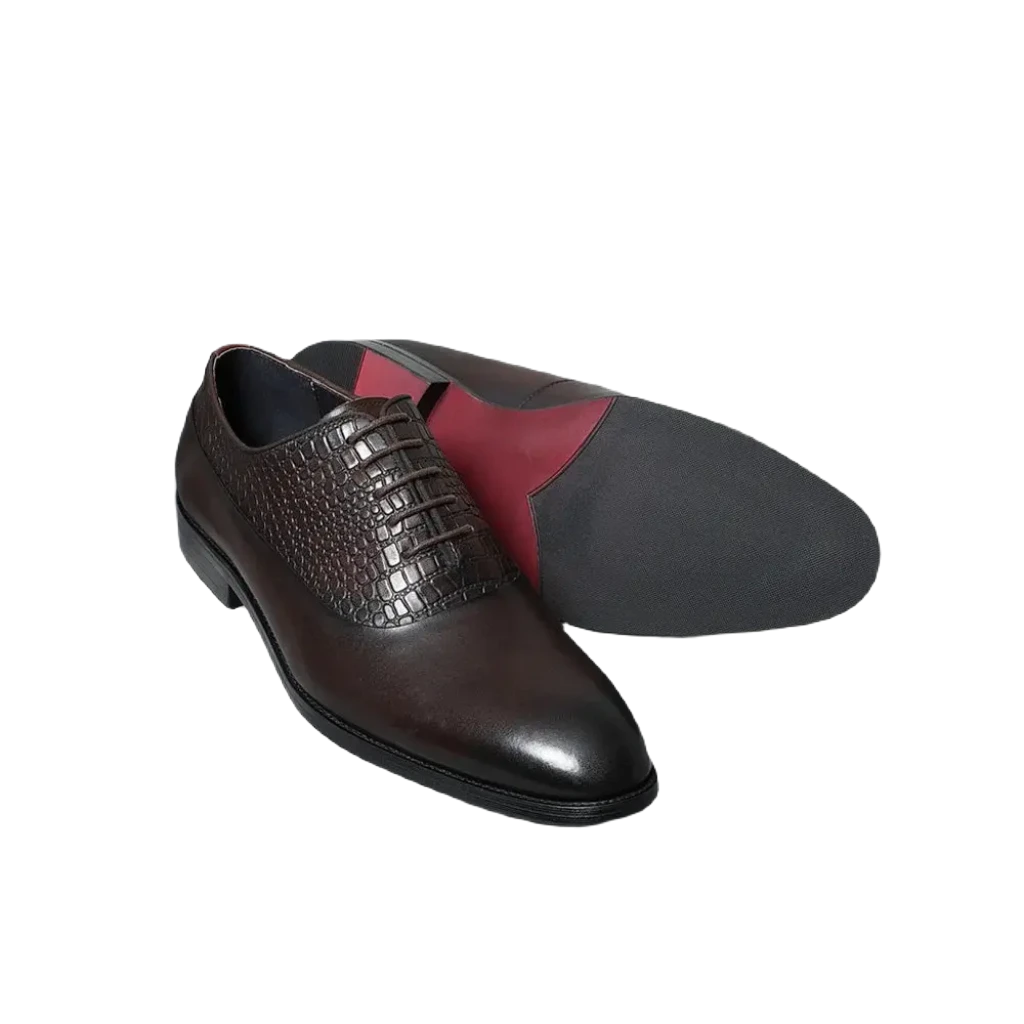 ROSSI X - Luxury two tone leather red bottom oxford shoes for men - Ashour Shoes