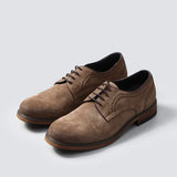 Oliva - Men's Genuine Suede Brogue Derby Shoes - Ashour Shoes