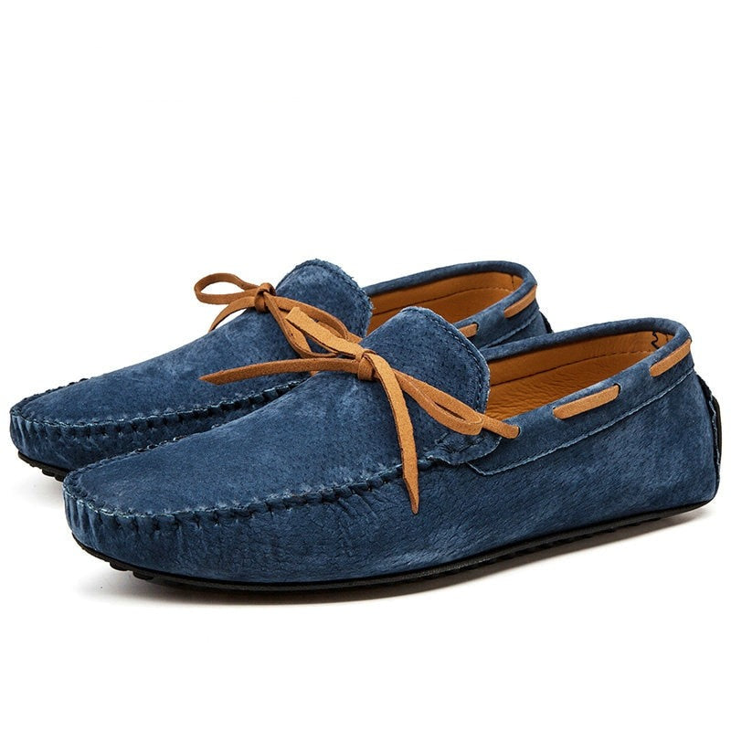 DEKABR2 - Suede Leather Boat Shoes/Loafers For Men - Summer Moccasins - Ashour Shoes