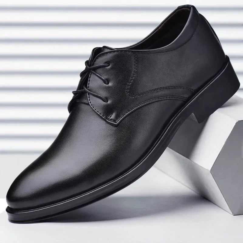 Bellagio - Men's Elegant Polished PU Leather Oxford Dress Shoes - Ashour Shoes