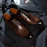 Eco - Men's vegan leather oxford dress shoes - Ashour Shoes