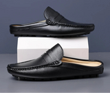 Momo A2 - backless loafers / leather mules for men - Ashour Shoes