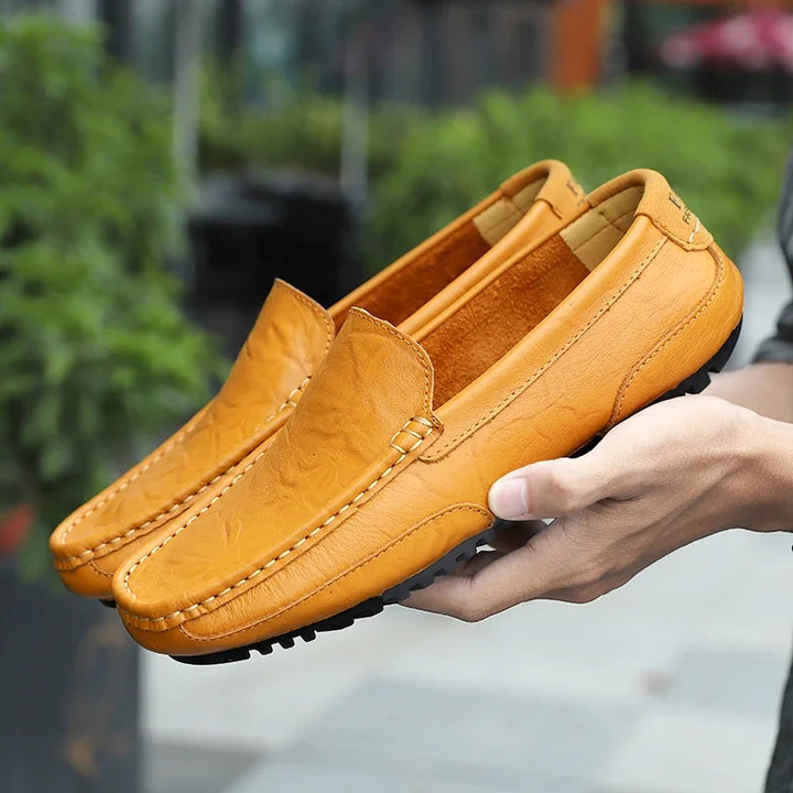 Stile - Men's Breathable Genuine Leather Driving Loafers