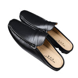 Momo A2 - backless loafers / leather mules for men - Ashour Shoes