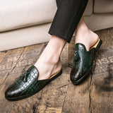 Momo A - Tassel patent leather mules for men/Stylish open back loafers - Ashour Shoes