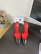 POX3 - Red Bottom High Heels in Patent Leather Pointed Toe Stiletto Pumps for Women - Ashour Shoes