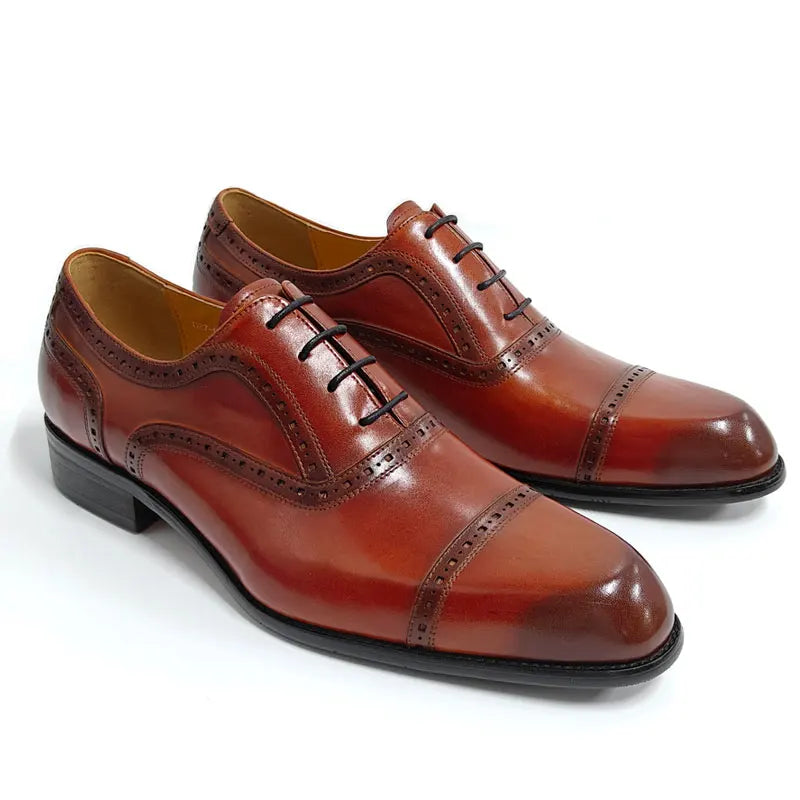 La Nurma - Classic men's leather oxford dress shoes