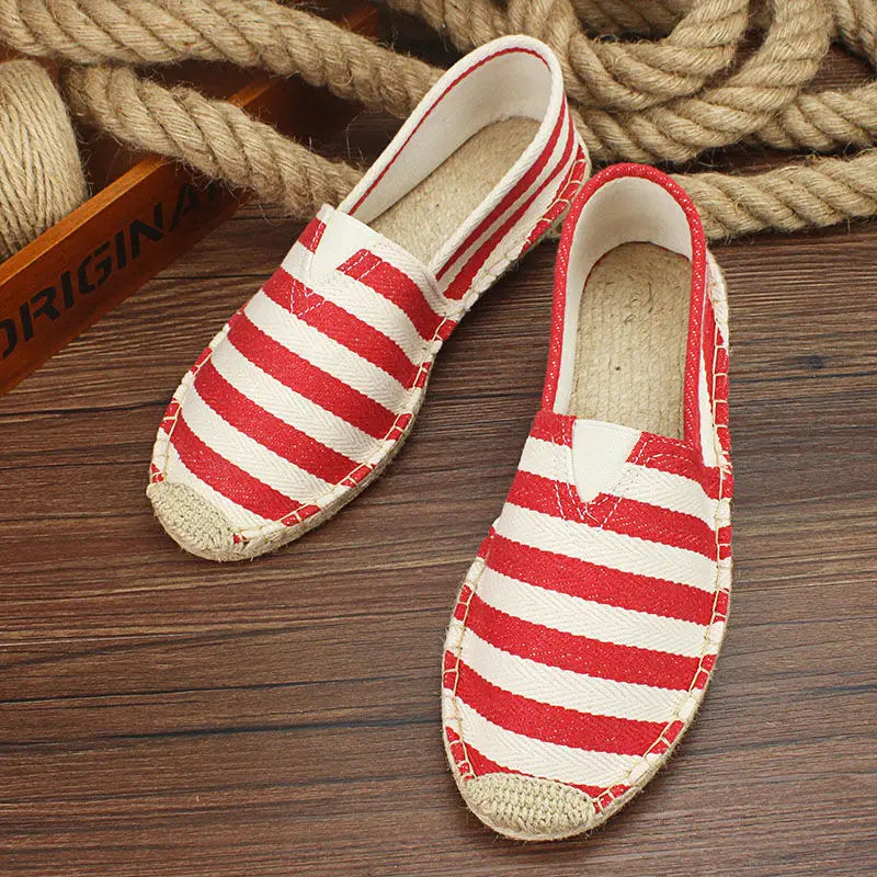 Estivo - Unisex Casual Slip-On Hemp Canvas Espadrille Flats - Ashour Shoes