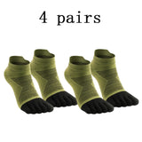 Agile3 - Unisex Merino Performance Toe Ankle Socks for Running & Hiking - Ashour Shoes