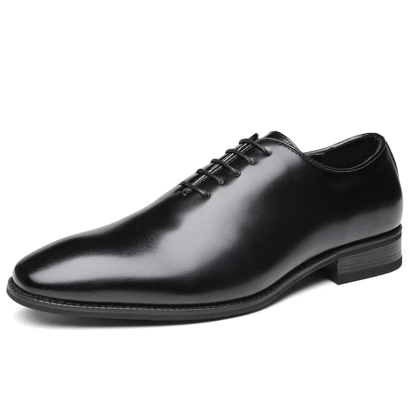 Signore - Men's Elegant Polished Leather Cap Toe Oxford Dress Shoes - Ashour Shoes