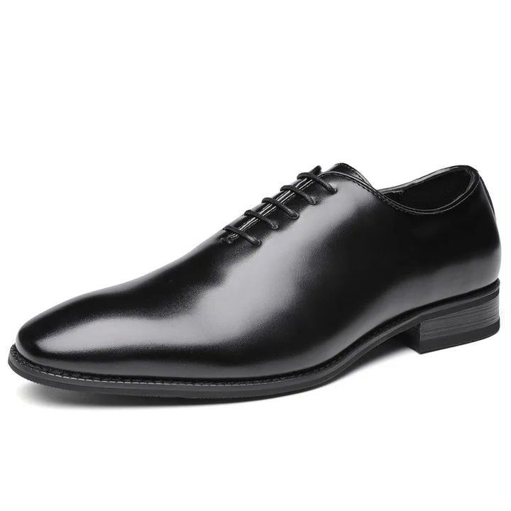 Signore - Men's Elegant Polished Leather Cap Toe Oxford Dress Shoes
