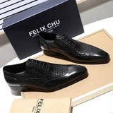 Stile - Men's Elegant Genuine Leather Woven Oxford Dress Shoes - Ashour Shoes