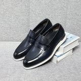Grylo - Leather penny loafers sneakers sole for men - Ashour Shoes