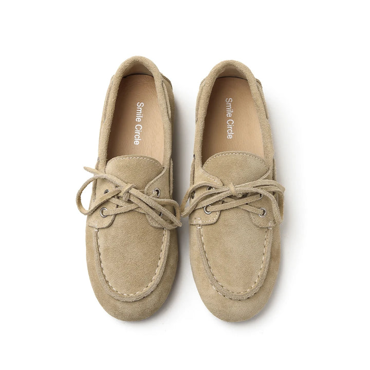 Lerana - Genuine Leather Boat Shoes for Women. Classic Moccasin for Everyday Comfort