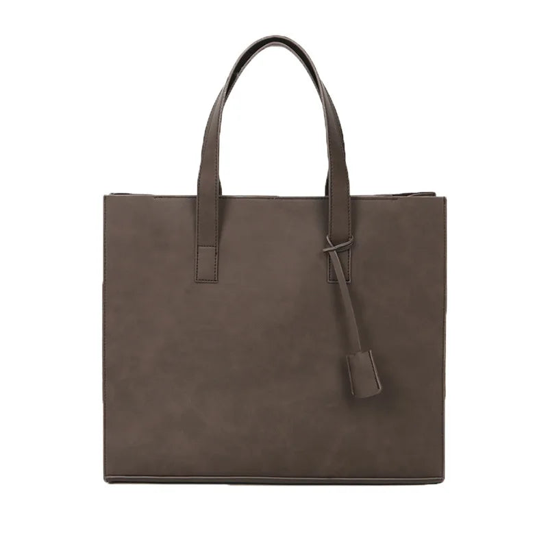 Suma - Men's Vegan Leather Tote Bag – Stylish Vintage Handbag for Everyday Versatility - Ashour Shoes
