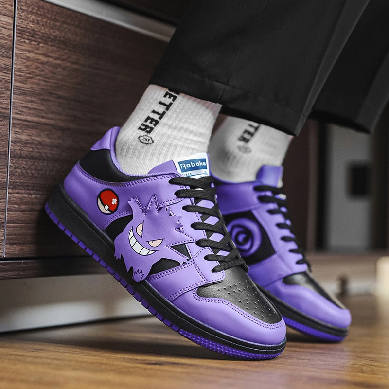 Pokemon Anime Gengar Purple Shoe: Fashionable Breathable Sneakers for Men - Ashour Shoes