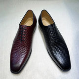Intreccio - Men's Elegant Woven Leather Oxford Dress Shoes - Ashour Shoes