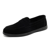 Comodo - Men's Casual Suede-Texture Slip-On Loafers - Ashour Shoes