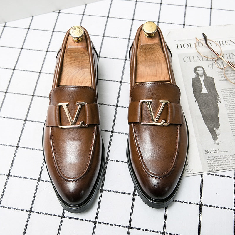 Th Roveleto - Italian Fashion style Leather Loafers For Men