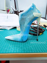 POX3 - Red Bottom High Heels in Patent Leather Pointed Toe Stiletto Pumps for Women - Ashour Shoes