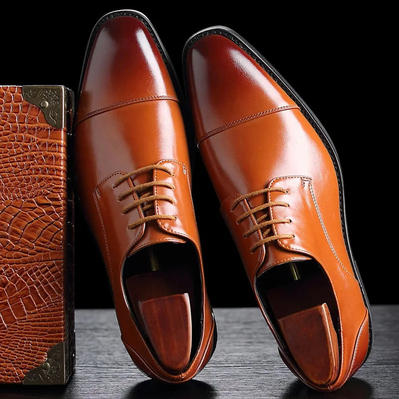 Zinar - Classic Modern Oxford Lace Dress Shoes - Ashour Shoes