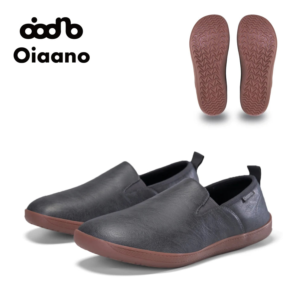 Comodo - Men's Minimalist Wide Toe Leather Slip-On Loafers - Ashour Shoes