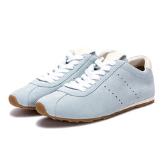Celeste - Women's Light Blue Suede Casual Sneakers - Ashour Shoes
