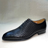 Intreccio - Men's Elegant Woven Leather Oxford Dress Shoes - Ashour Shoes