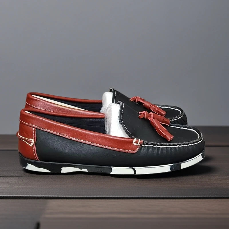 Vero - Men's Genuine Leather Tassel Loafers Moccasins - Ashour Shoes