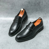 Raffinato - Men's Polished Leather Almond Toe Loafers - Ashour Shoes