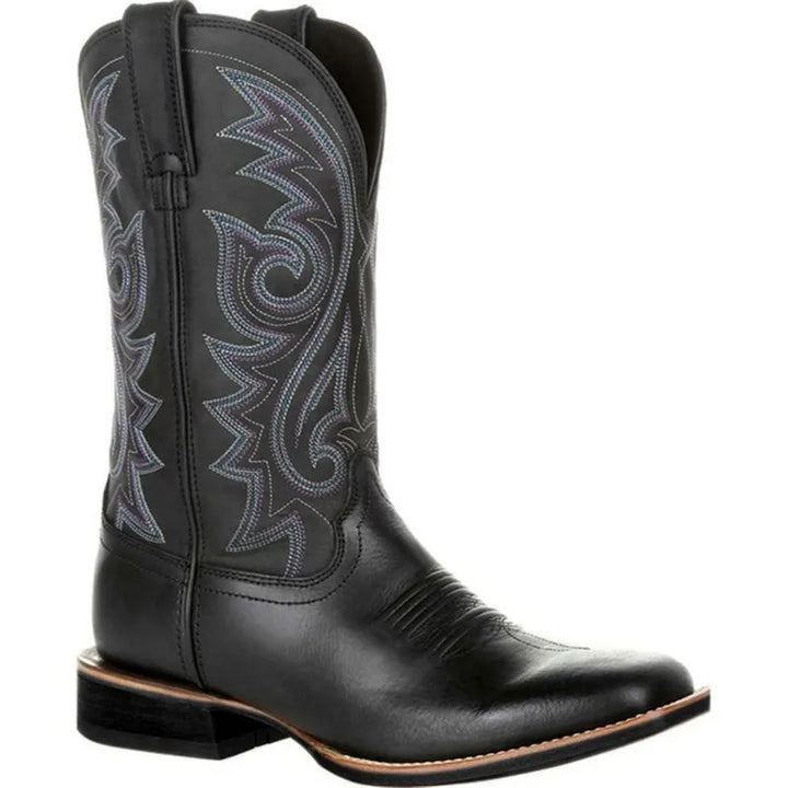 IL Ovest - Western Style Cowboy Motorcycle Boots For Men