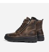 Ravello – Men’s Genuine Leather Winter Boots – zipped Lace-Up Ankle Boots - Ashour Shoes