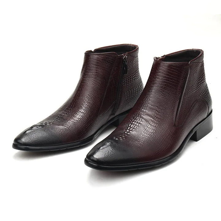 il corso boots - Leather dress boots for men with a zipper