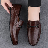 Veloce - Men's Premium Leather Buckle Driving Loafers - Ashour Shoes