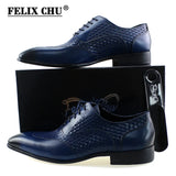 Stile - Men's Elegant Genuine Leather Woven Oxford Dress Shoes - Ashour Shoes