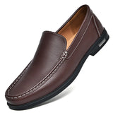Sereno2 - Men's Blue PU Leather Slip-On Driving Moccasin Loafers - Ashour Shoes
